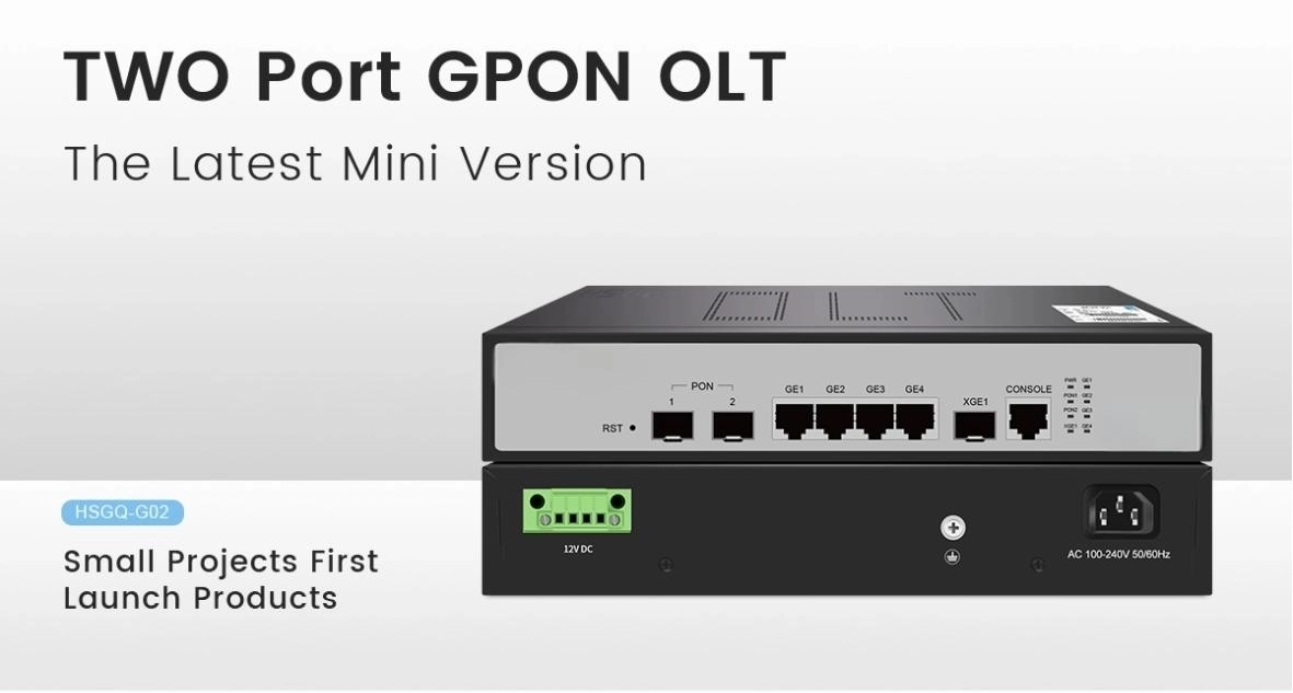 Yüksek Kapasite 2 Çift Uplink 'li Port GPON OLT - FTTH Dağıtımları için İdeal第1张