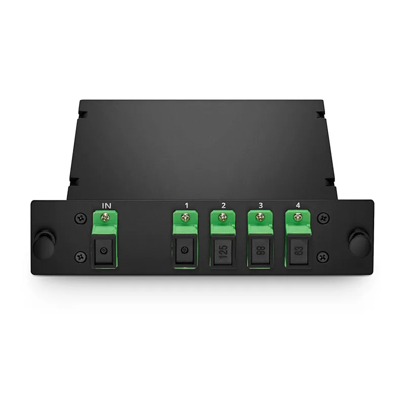 1×4 PLC Fiber Optic Splitter | LGX Cassette | Single-mode G652D/G657A | SC/LC/FC