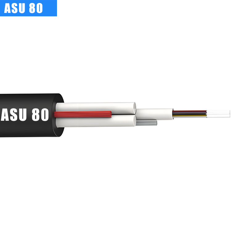 ASU80 1–12 Core Mini ADSS aerial Fiber Optical Cable | G.652